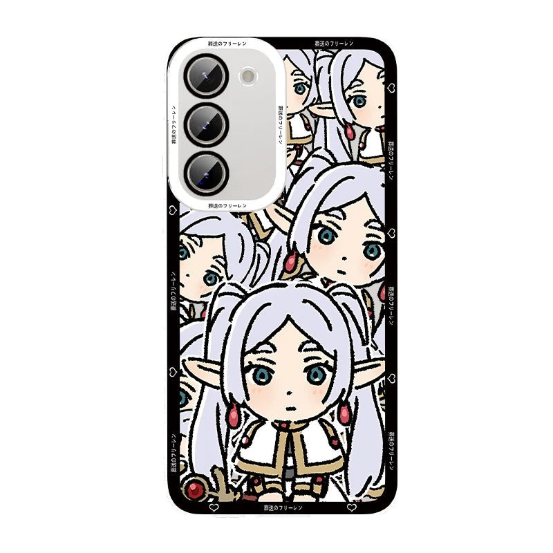 Japanese Anime FRIEREN Cute Drawing Full Screen Style | Frieren Himmel Fern Stark 4 Styles - Phone Case Samsung Galaxy S26 S25 S24 S23 S22 S21 FE Ultra