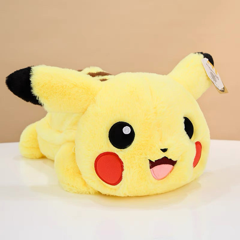 Japan Cartoon Pokemon | Pikachu Plush Doll With Furry Blanket - Mascot Plush Doll Kawaii Decoration KawaiiGiftLand