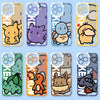 Japan Cartoon Pokemon Fatty Cute Drawing | Pikachu Gengar Squirtle Psyduck Bulbasaur Charmander Eevee Gible - iPhone Case PLUS SE2 XS XR X 11 12 13 14 15 16 16e 17 17e Pro Promax 12mini 13mini