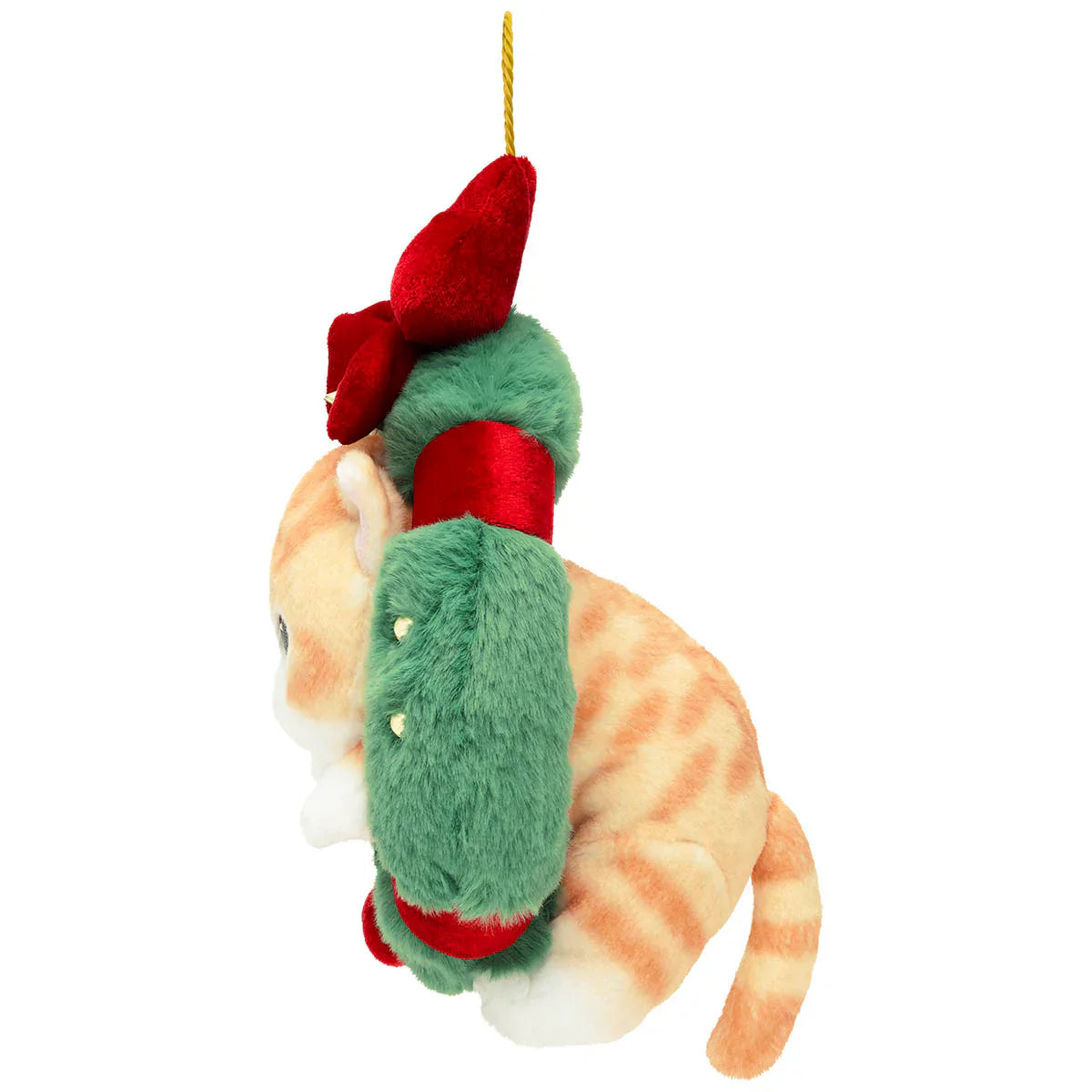 Japan Mofusand | Mofusand Cat In Christmas Wreath Plush Doll Keychain - Kawaii items Room Decoration Doll