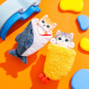 Japan Mofusand | Mofusand Cat in Shark and Shrimp Fly Cute Plush Doll Retractable Keyring - Kawaii items Room Decoration Doll