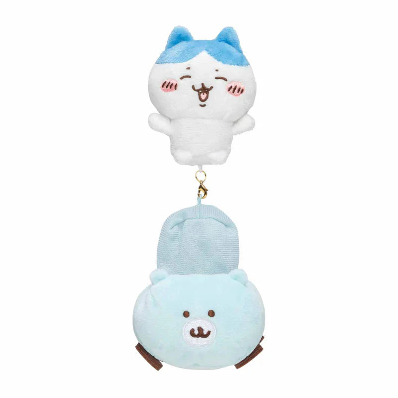 Japan ChiiKawa Let's go for a drive! | ChiiKawa Hachiware Usagi - Mini Plush Doll 10cm Keychain KawaiiGiftLand