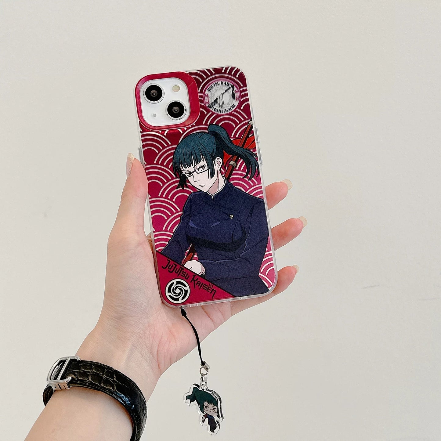Japanese Anime Jujutsu Kaisen Phone Case with Strap | Inumaki Toge Zenin Maki Todo Aoi Panda - iPhone Case 7 8 PLUS SE2 XS XR X 11 12 13 14 15 16 Pro Promax 12mini 13mini KawaiiGiftLand