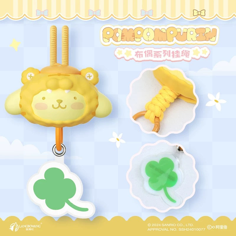 Sanrio Characters Plush Bear Series Lanyards Mobile Holder | Hello Kitty My Melody Kuromi Pompompurin Pochacco - Kawaii Item Cute Accessories KawaiiGiftLand