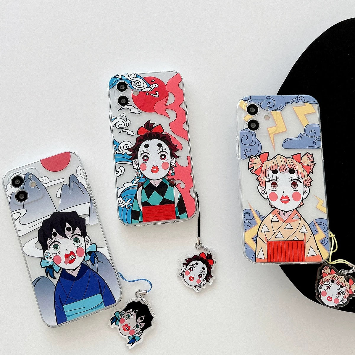 Japanese Anime Kimetsu no Yaiba Demon Slayer Girl Look | Tanjiro Zenitsu  Inosuke - iPhone Case 7 8 PLUS SE2 XS XR X 11 12 13 14 Pro Promax 12mini 13mini