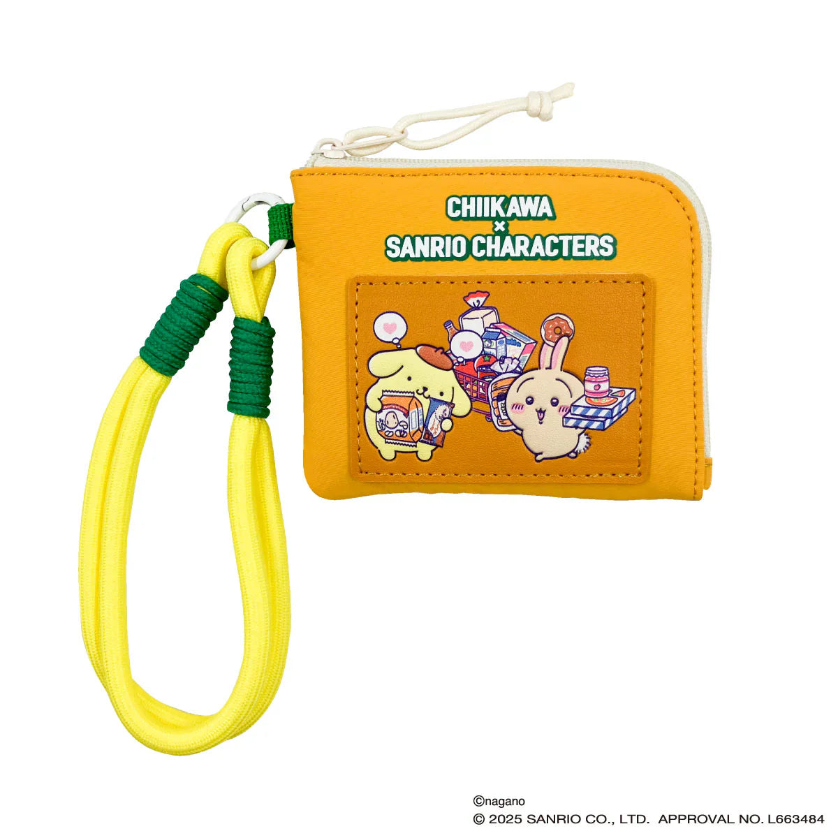 Japan ChiiKawa Kiramekko X Sanrio Series | ChiiKawa Hachiware Usagi Momonga Shisa Crab Cute Icon Compact Wallet - Kawaii items Room Decoration
