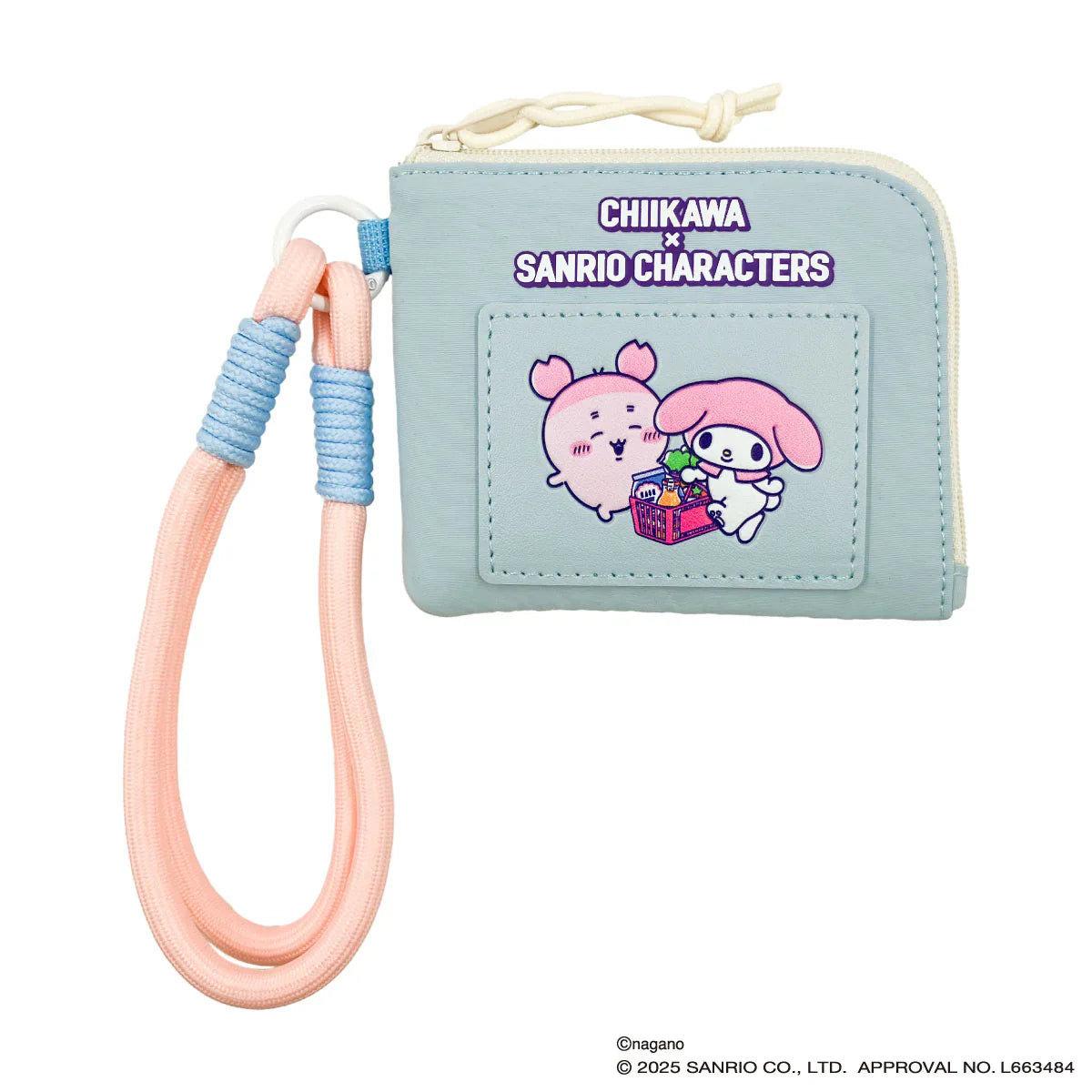 Japan ChiiKawa Kiramekko X Sanrio Series | ChiiKawa Hachiware Usagi Momonga Shisa Crab Cute Icon Compact Wallet - Kawaii items Room Decoration