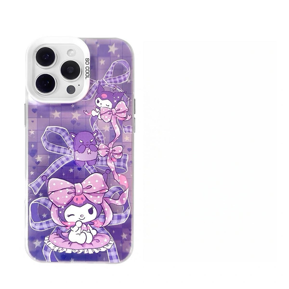 Japanese Cartoon Sanrio Colourful Ribbon Laser Case | Hello Kitty My Melody Kuromi Cinnamoroll Pompompurin Hangyodon 6 Styles - Phone Case Samsung Galaxy S26 S25 S24 S23 S22 S21 FE Ultra Edge