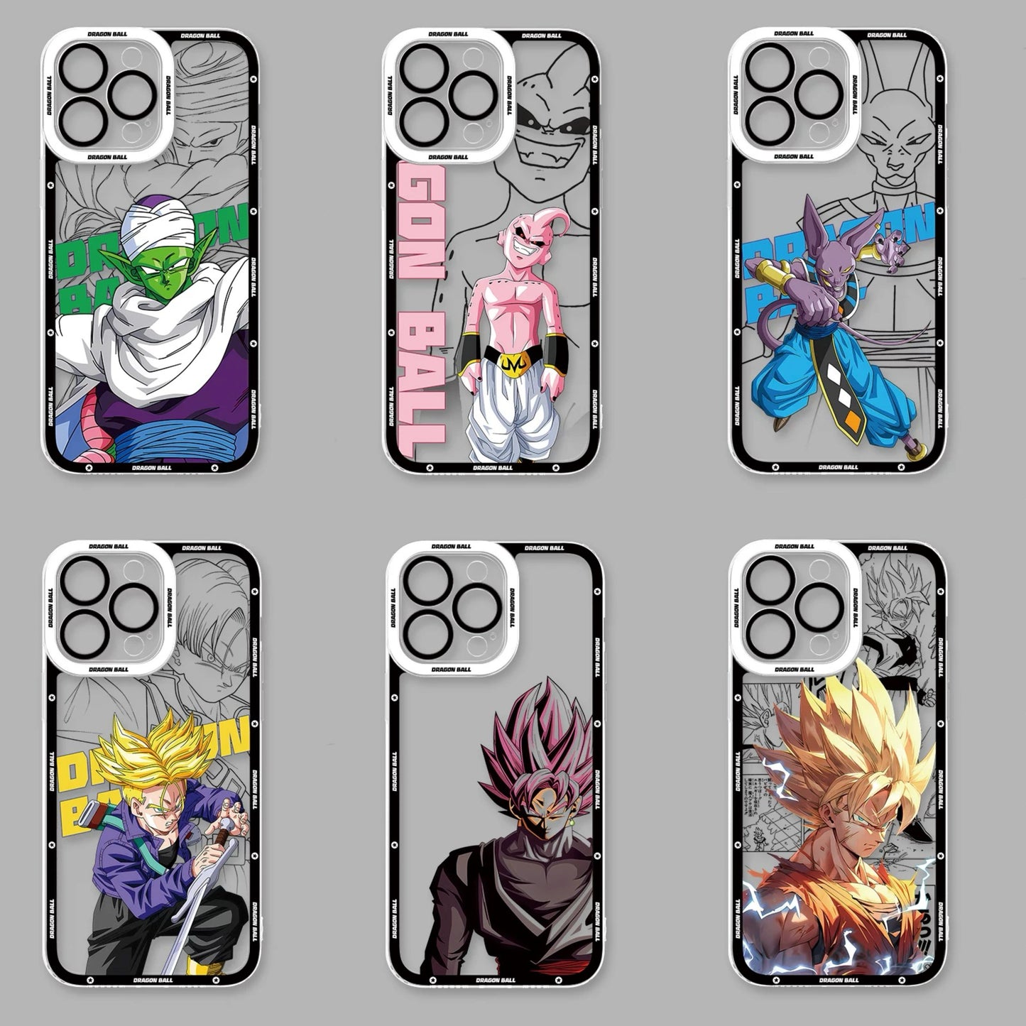 Japanese Anime Dragon Ball | Piccolo Kid Buu Beerus Trunks Super Saiyan Black Vegito Goku - iPhone Case PLUS SE2 XS XR X 11 12 13 14 15 16 16e 17 17e Pro Promax 12mini 13mini
