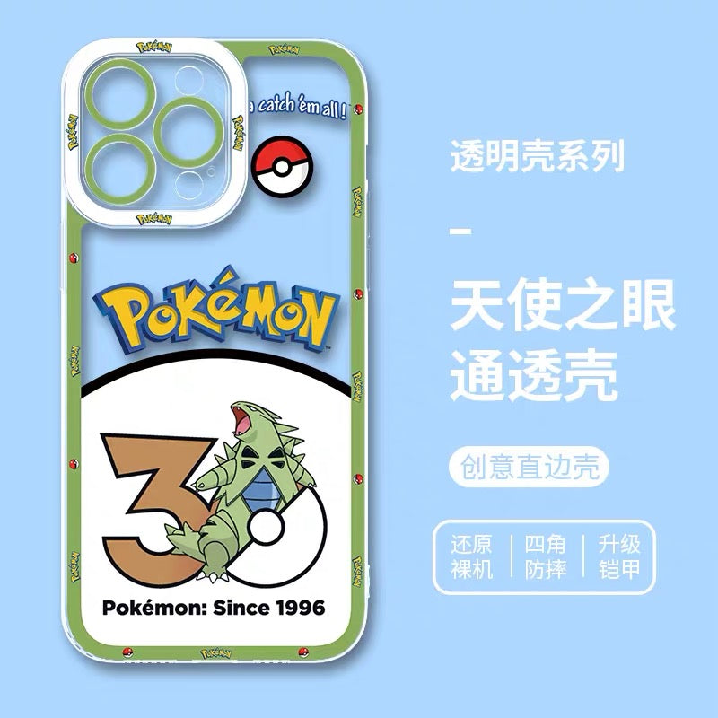 Japan Cartoon Pokemon 30 Anniversary Part2 | Garchomp Bulbasaur Latios Psyduck Metagross Kyogre Eevee Tyranitar 8 Styles - iPhone Case PLUS SE2 XS XR X 11 12 13 14 15 16 16e 17 17e 18 Pro Promax 12mini 13mini