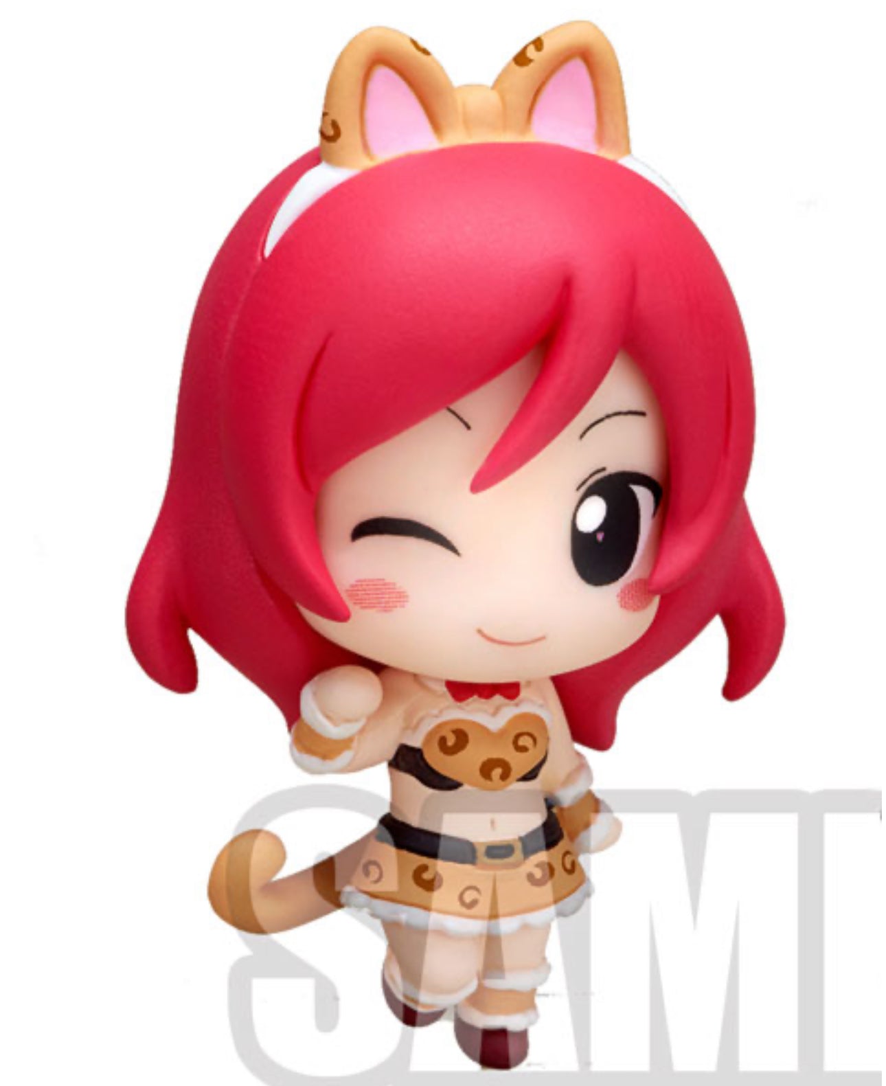Japanese Anime Love Live! School Idol Project Mini Figure Keychain | Maki Nishikino Leopard Animal Pajamas - 2013 Retried Trading Mascot Charm Collectable Toys Mystery Blind Box