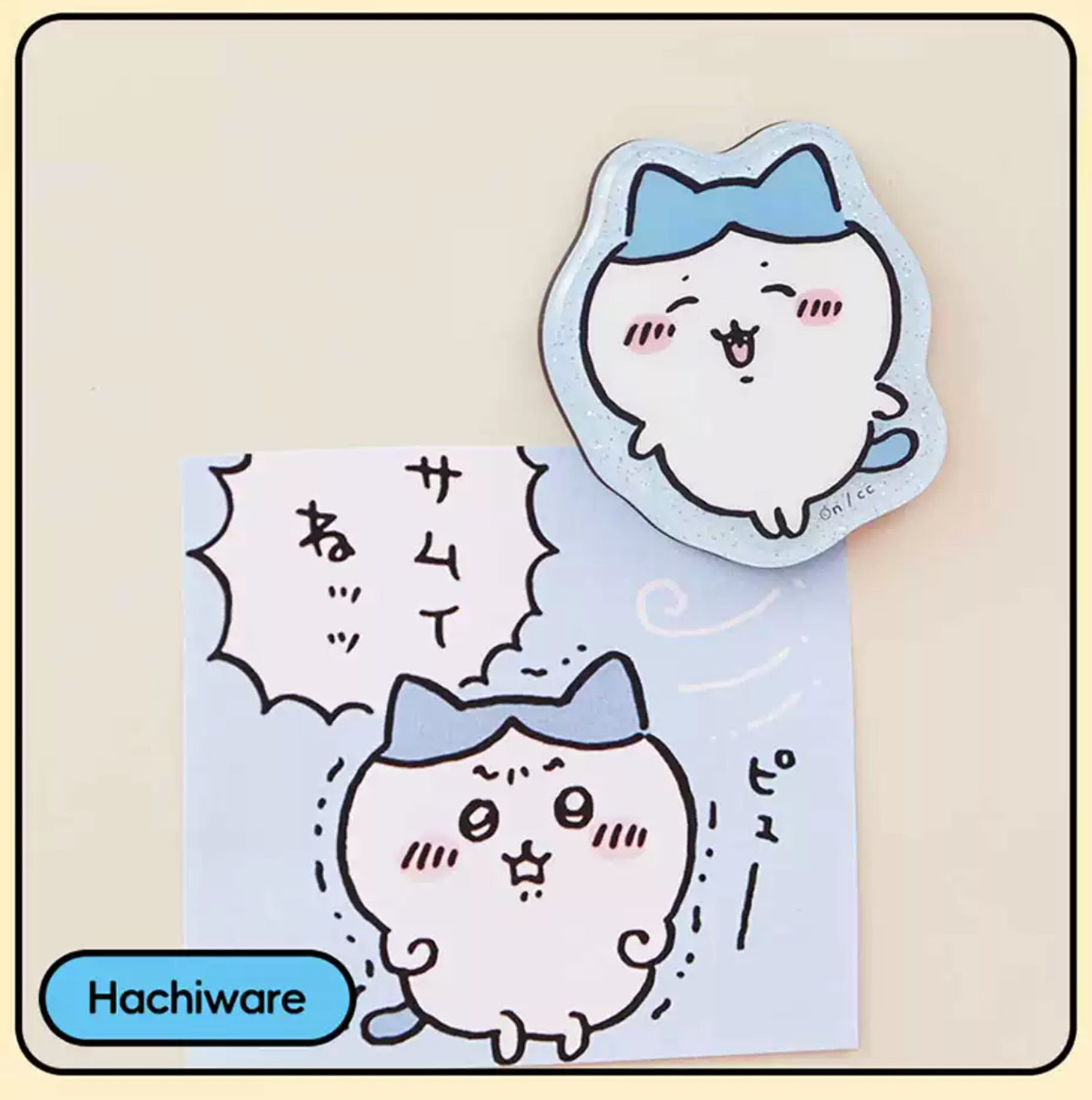 ChiiKawa X Miniso | ChiiKawa Hachiware Usagi Momonga Kurimanju Rakko Magnet with Card - Kawaii Item Cute Accessories KawaiiGiftLand