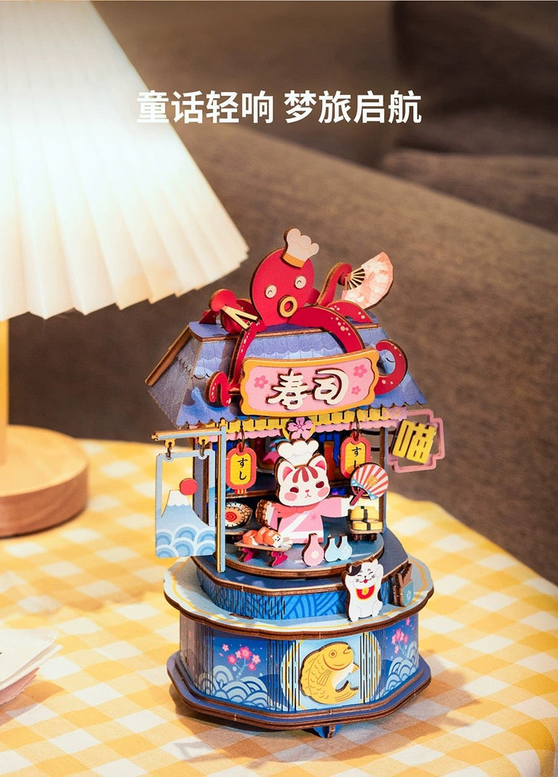 Craft Kits Wooden Music Box | Mystery Night Dreams - DIY Handmade Mini World Miniature Gift