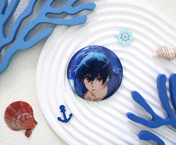 Japanese Anime Free! Iwatobi Swim Club Play Water Series Fridge Magnets | Haruka Makoto Rin Kirishima Sosuke - Cute Kawaii Item Blind Bag