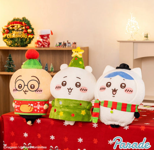 Japan ChiiKawa Prize | 2024 Merry Christmas Chiikawa Hachiware Usagi Plush Doll - Kawaii items Room Decoration doll KawaiiGiftLand