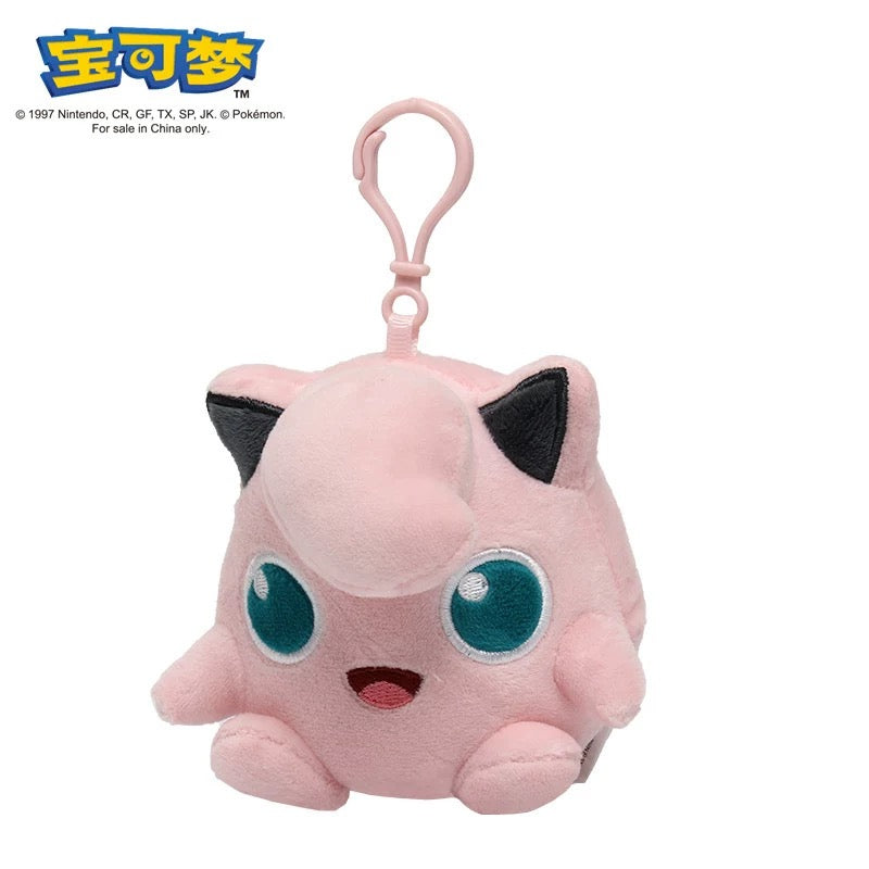 Japan Cartoon Pokemon Keychain | Pikachu Bulbasaur Charmander Squirtle Eevee Jigglypuff Psyduck Snoriax Mew PokeBall - Mascot Plush Doll Kawaii Decoration KawaiiGiftLand
