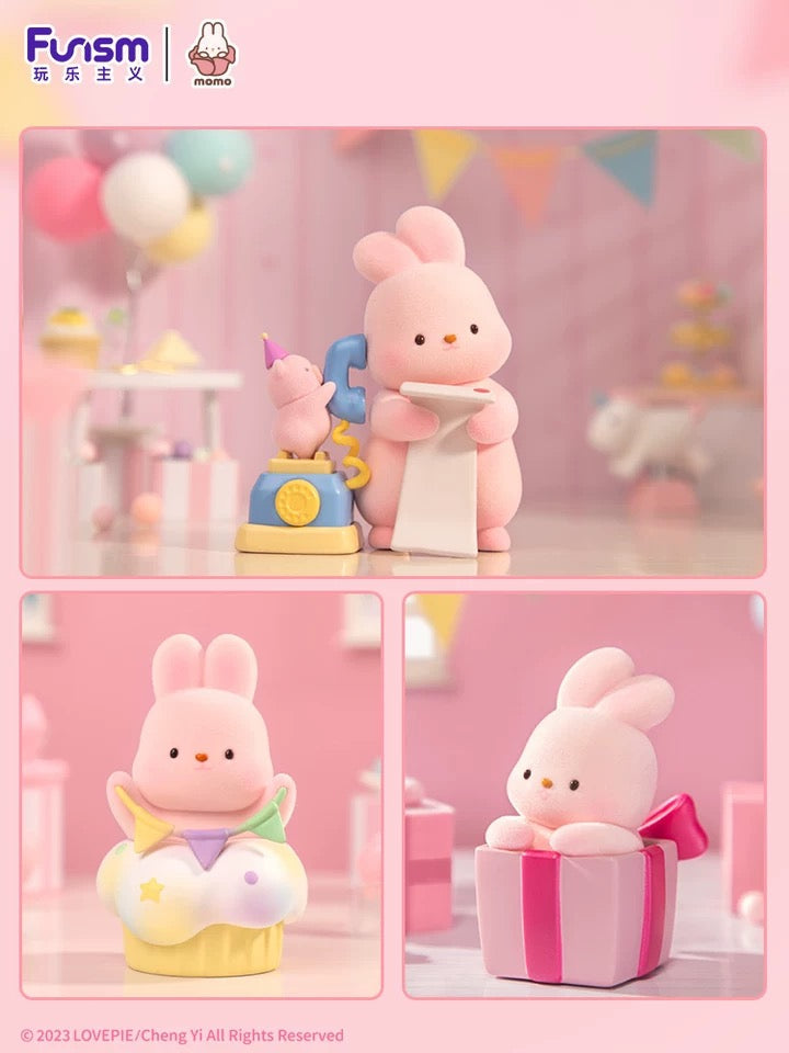 Momo with Bunny Kawaii Lovely Characters | Momo Bunny Anniversary - Toy Collection Mystery Blind Box KawaiiGiftLand
