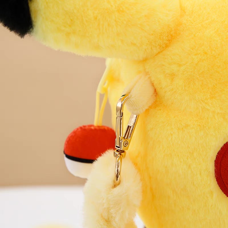 Japan Cartoon Pokemon Plush Backpack | Pikachu - Mascot Plush Doll Kawaii Decoration KawaiiGiftLand