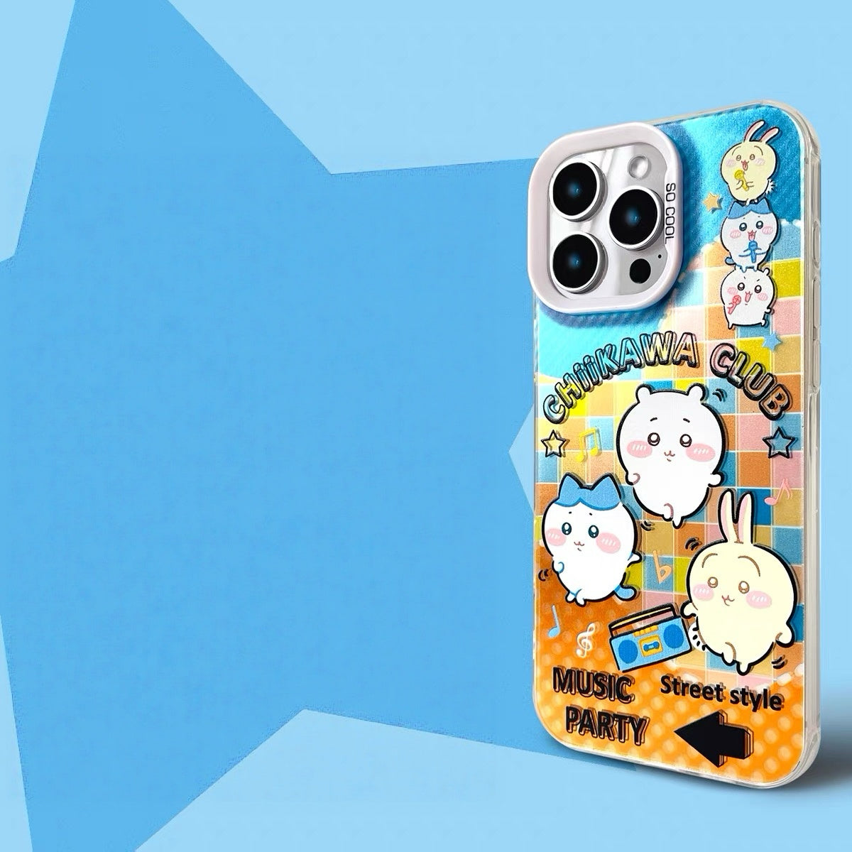 Japanese Cartoon ChiiKawa Club Music Party | Laser Case & Matt Jelly Case - iPhone Case 11 12 13 14 15 16 16e 17 17e 18 Pro Promax