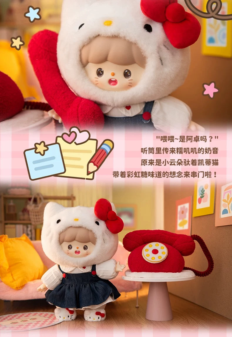 zZoton x Sanrio Characters Linking Buddies | Hello Kitty 33cm Big Joint Plush Doll - Collectable Toys KawaiiGiftLand