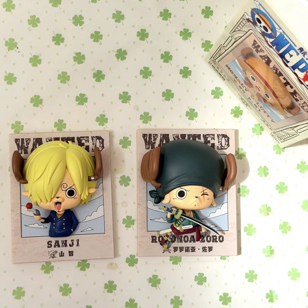 Sanji and Zoro Chopper dress-up 3D fridge magnets with MINISO blind box packaging