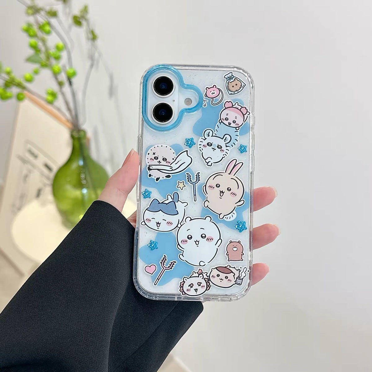 Japanese Cartoon ChiiKawa Gittler Colour Clear Case | Happy Group - iPhone Case Plus SE2 11 12 13 14 15 16 16e 17 17e 18 Pro Promax 12mini 13mini