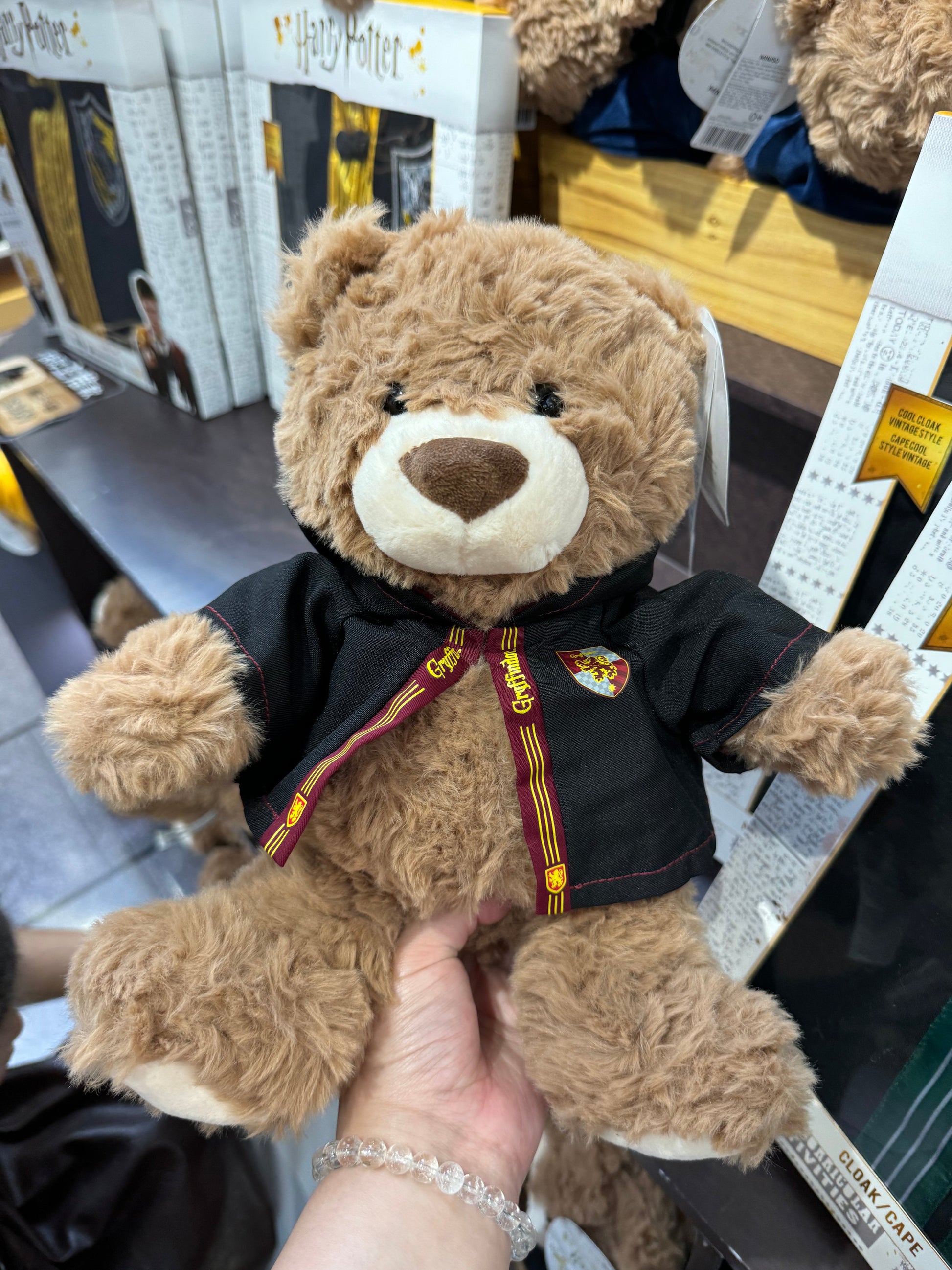 Harry Magical School Wizard Witch X Miniso | School Houses Uniform Robes Terry Bears Red Yellow Green Blue Plush Teddy Bears - Kawaii items Room Decoration KawaiiGiftLand