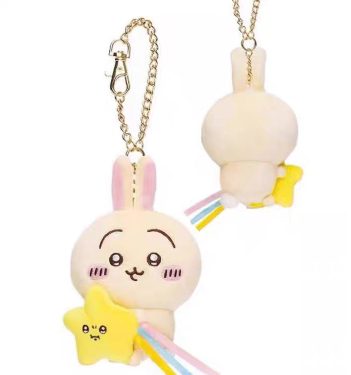 Japan ChiiKawa with Shooting Star | ChiiKawa Hachiware Usagi - Mini Plush Doll Keychain KawaiiGiftLand