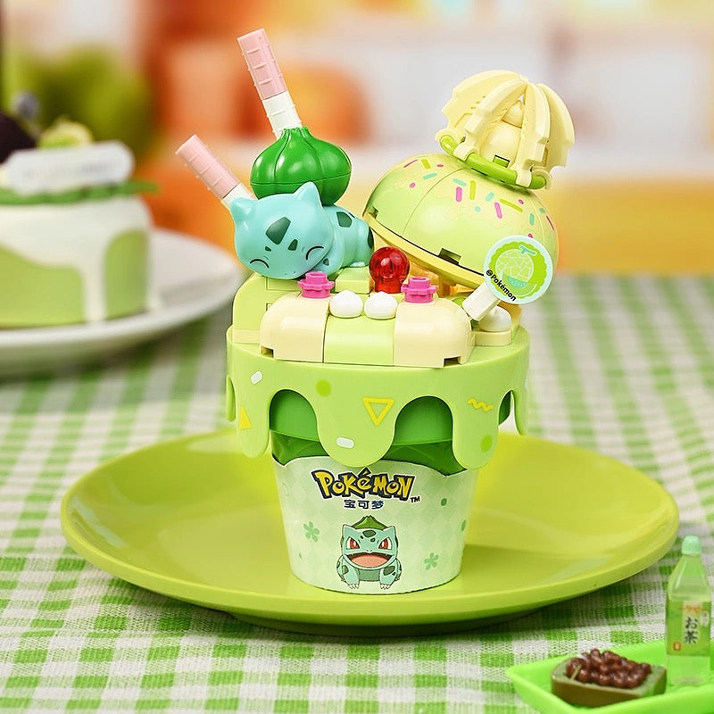 Pokemon Dessert Ice Cream Cone | Pikachu Charmander Squartle Bulbasaur Jigglypuff Eevee - Building Blocks Toy Collections KawaiiGiftLand