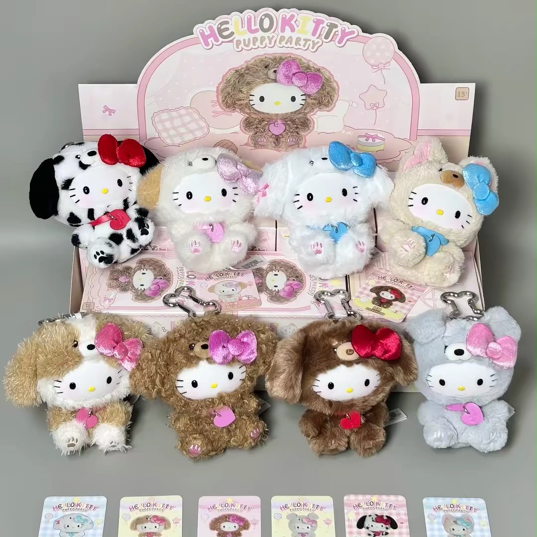 TOPTOY 헬로키티 강아지 파티 시리즈 봉제 펜던트 블라인드 박스