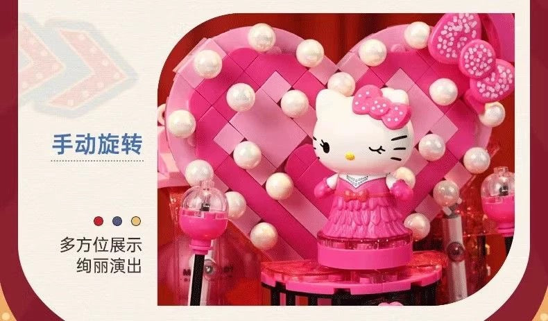 Sanrio Hello Kitty 50th Anniversary Bling Bling Broadway Stage | Hello Kitty My Melody Kuromi Cinnamoroll Pompompurin Pochacco - Limited Edition Building Blocks Toy Collections KawaiiGiftLand