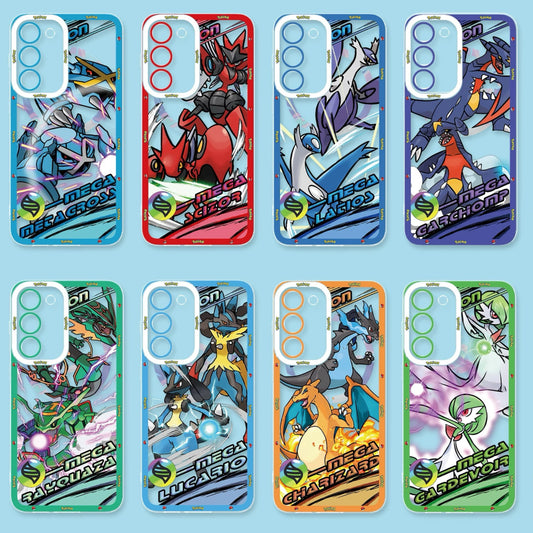 Japan Cartoon Pokemon Mega Evolution Anime | Metagross Scizor Latios Garchomp Rayquaza Lucario Charizard X Y Gardevoir - Phone Case Samsung Galaxy S26 S25 S24 S 23 S22 S21 FE Ultra Edge