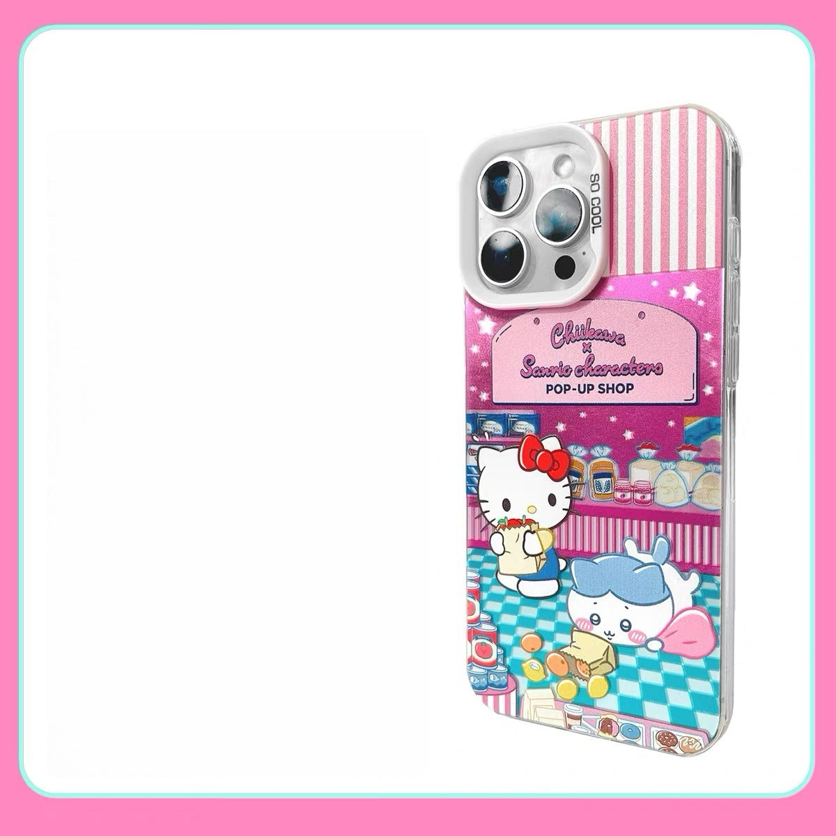 Japanese Cartoon ChiiKawa x Sanrio Pop Up Store Laser Case | Chiikawa Hachiware Usagi Momonga Shisa Crab 6 Styles - Phone Case Samsung Galaxy S26 S25 S24 S23 S22 S21 FE Ultra Edge