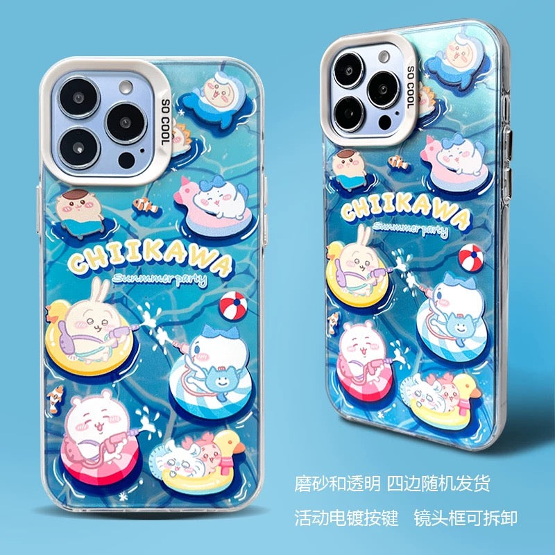 Japanese Cartoon ChiiKawa Summer Time | ChiiKawa Hachiware Usagi - iPhone Case 11 12 13 14 15 16 Pro Promax KawaiiGiftLand