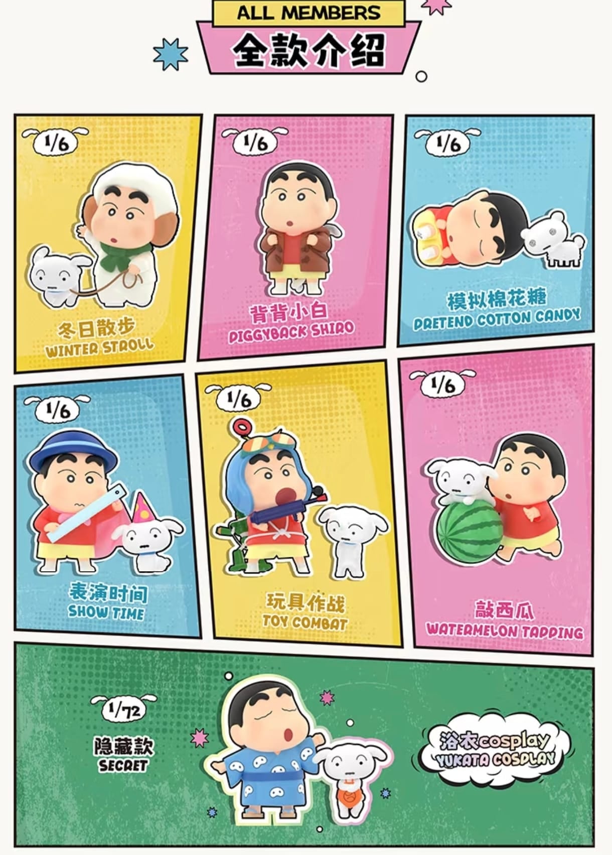 TOPTOY x Crayon Shin-chan "Retro Shiro" Series Blind Box