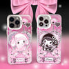 Japanese Cartoon Sanrio Winter Sweet Lolita Laser Case | My Melody Kuromi - Phone Case Samsung Galaxy S26 S25 S24 S23 S22 S21 FE Ultra Edge