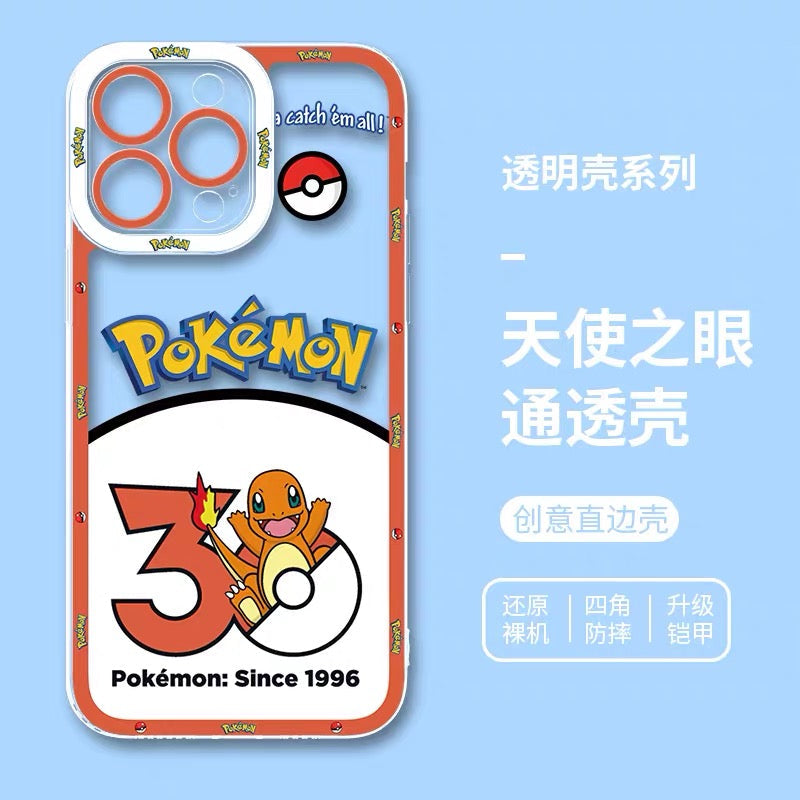 เคสไอโฟนลายการ์ตูนโปเกมอนจากญี่ปุ่น ฉลองครบรอบ 30 ปี Part1 | มิวทู ชาร์แมนเดอร์ แกงการ์ ปิกาจู สควิร์ทเทิล เร็คควอซ่า มิว เกรนินจา 8 แบบ สำหรับ iPhone SE2 XS XR X 11 12 13 14 15 16 16e 17 17e Pro Promax 12mini 13mini