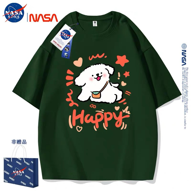 Cute Cartoon Doggie Maltese Puppy Style T-Shirt Series | Happy Dog Part2 - Kawaii Fashion Items for Child & Adult