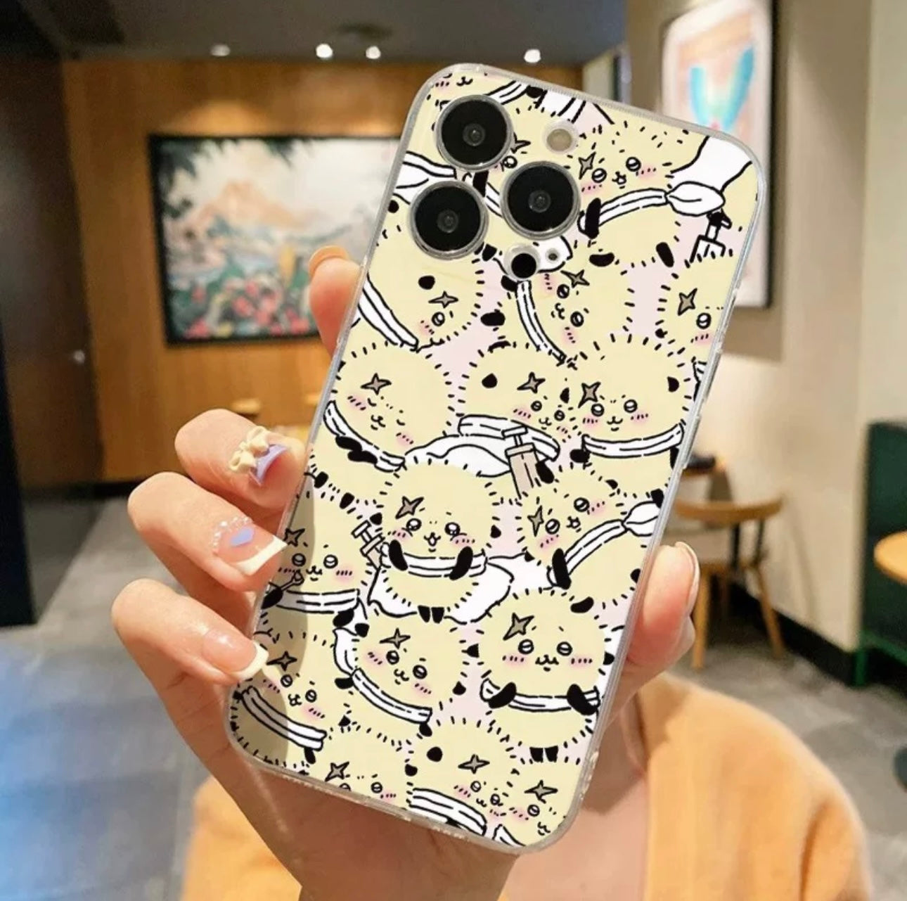 Japanese Cartoon Fun Full Screen ChiiKawa Hachiware Usagi Momonga Rakko - iPhone Case 11 12 13 14 15 Pro Promax KawaiiGiftLand