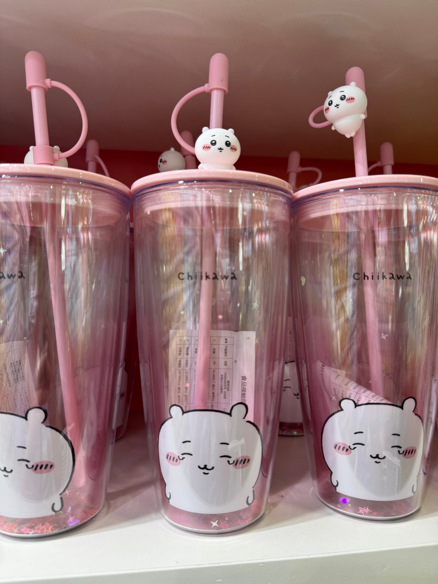 ChiiKawa X Miniso | ChiiKawa Hachiware Usagi Glitter Cool Warm Big Water Cup - Kawaii Item Decoration KawaiiGiftLand