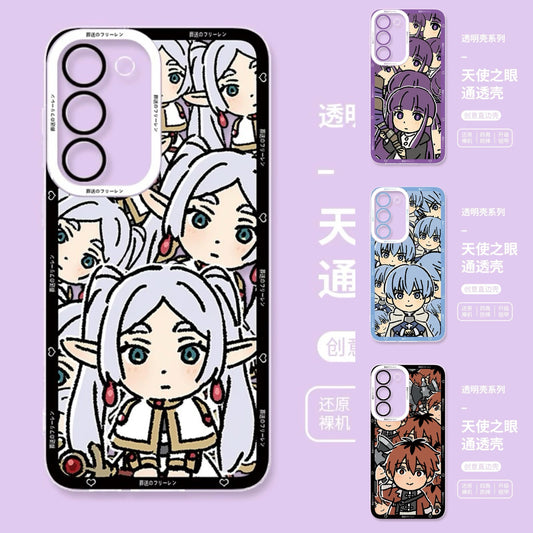 Japanese Anime FRIEREN Cute Drawing Full Screen Style | Frieren Himmel Fern Stark 4 Styles - Phone Case Samsung Galaxy S26 S25 S24 S23 S22 S21 FE Ultra