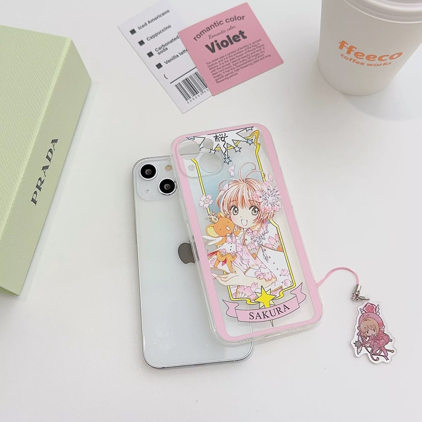 CardCaptorSakura Card Version Part 1 | Chinese Dress & Sakura - iPhone Case 6 7 8 PLUS SE2 XS XR X 11 12 13 14 15 16 Pro Promax 12mini 13mini KawaiiGiftLand