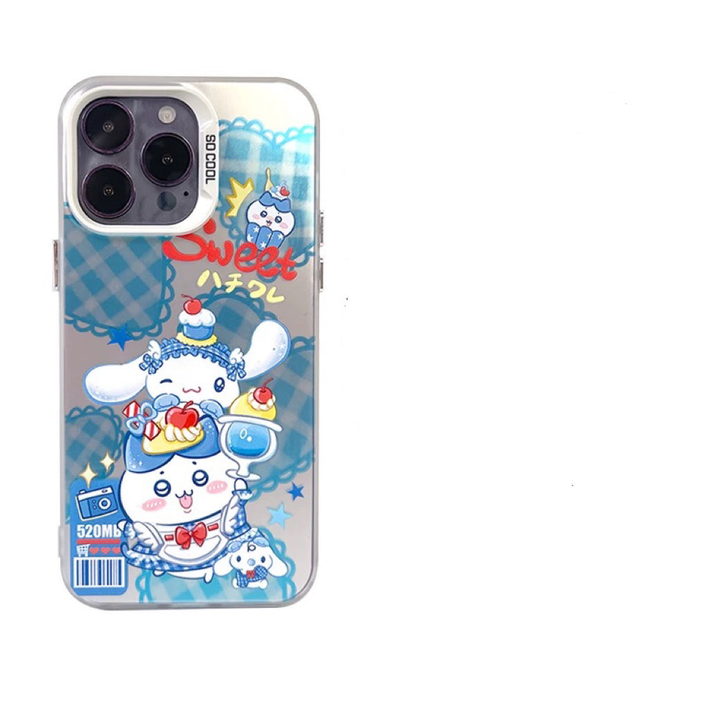 Japanese Cartoon ChiiKawa | Sweet with ChiiKawa My Melody Hachiware Cinnamoroll Usagi Pompompurin Laser - iPhone Case 11 12 13 14 15 16 Pro Promax KawaiiGiftLand