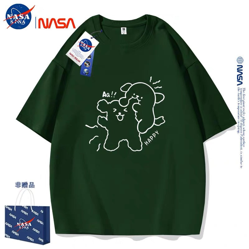 Cute Cartoon Doggie Maltese Puppy Style T-Shirt Series | Sweet Couple Part2 - Kawaii Fashion Items for Child & Adult