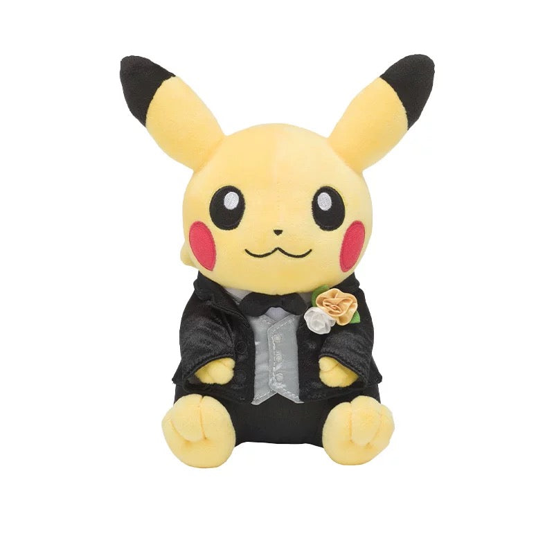 Japan Cartoon Pokemon Center Garden Wedding Version | Male Pikachu & Female Pikachu - Mascot Plush Doll Kawaii Decoration Wedding Gift KawaiiGiftLand