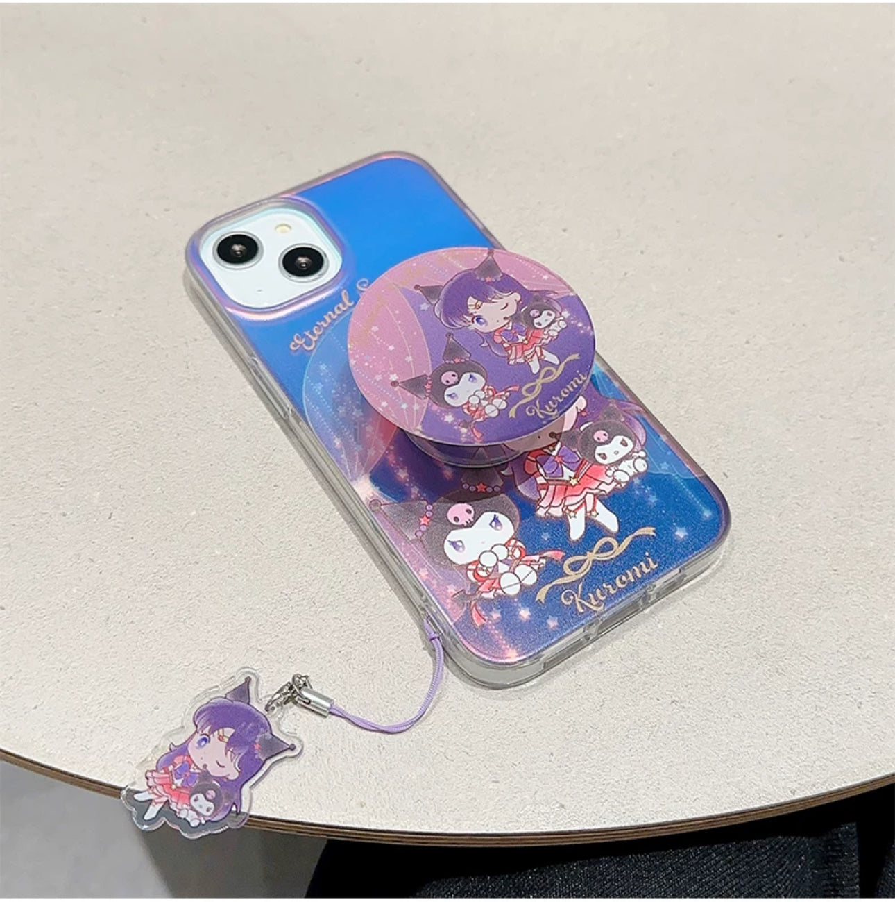 Japanese Cartoon Phone Stand | Laser Sailor Girl X Hello Kitty Kuromi Cinnamorll Pompompurin KawaiiGiftLand