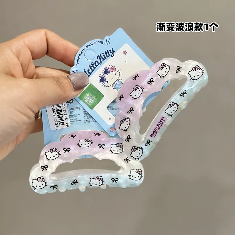 Hello Kitty Gradient Cutout Medium Claw Clip 8.5cm - Sanrio licensed acrylic claw clip