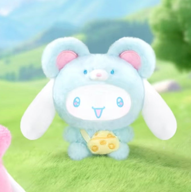TOPTOY x Sanrio Cinnamoroll Animal Party Series Plush Pendant Blind Box – Kawaii Keychain Charm & Bag Accessory