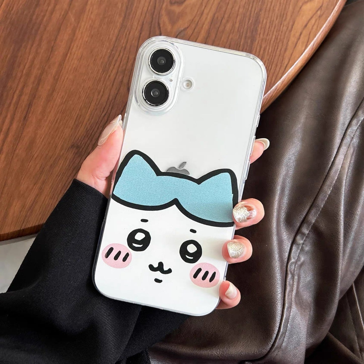 Japanese Cartoon ChiiKawa Soft Clean Case | Happy Big Head Chiiawa Hachiware Usagi - iPhone Case SE 11 12 13 14 15 16 17 ProMax Pro Plus 12mini 13mini