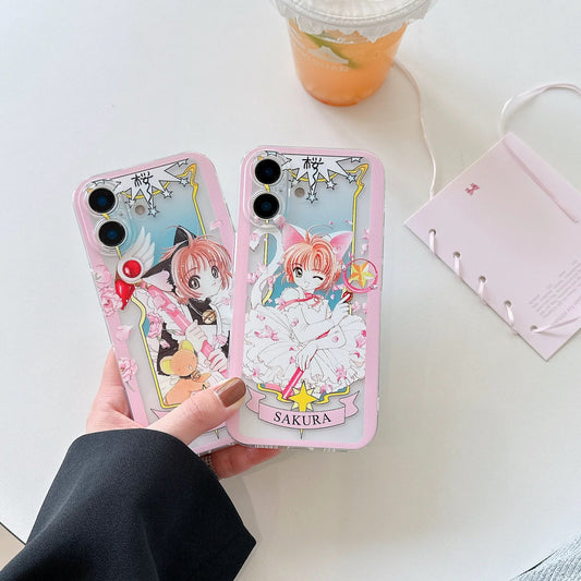 Cardcaptor Sakura Card Version Part 5 | Black & White Cat Sakura - Phone Case Samsung Galaxy S26 S25 S24 S23 S22 S21 FE Ultra Edge